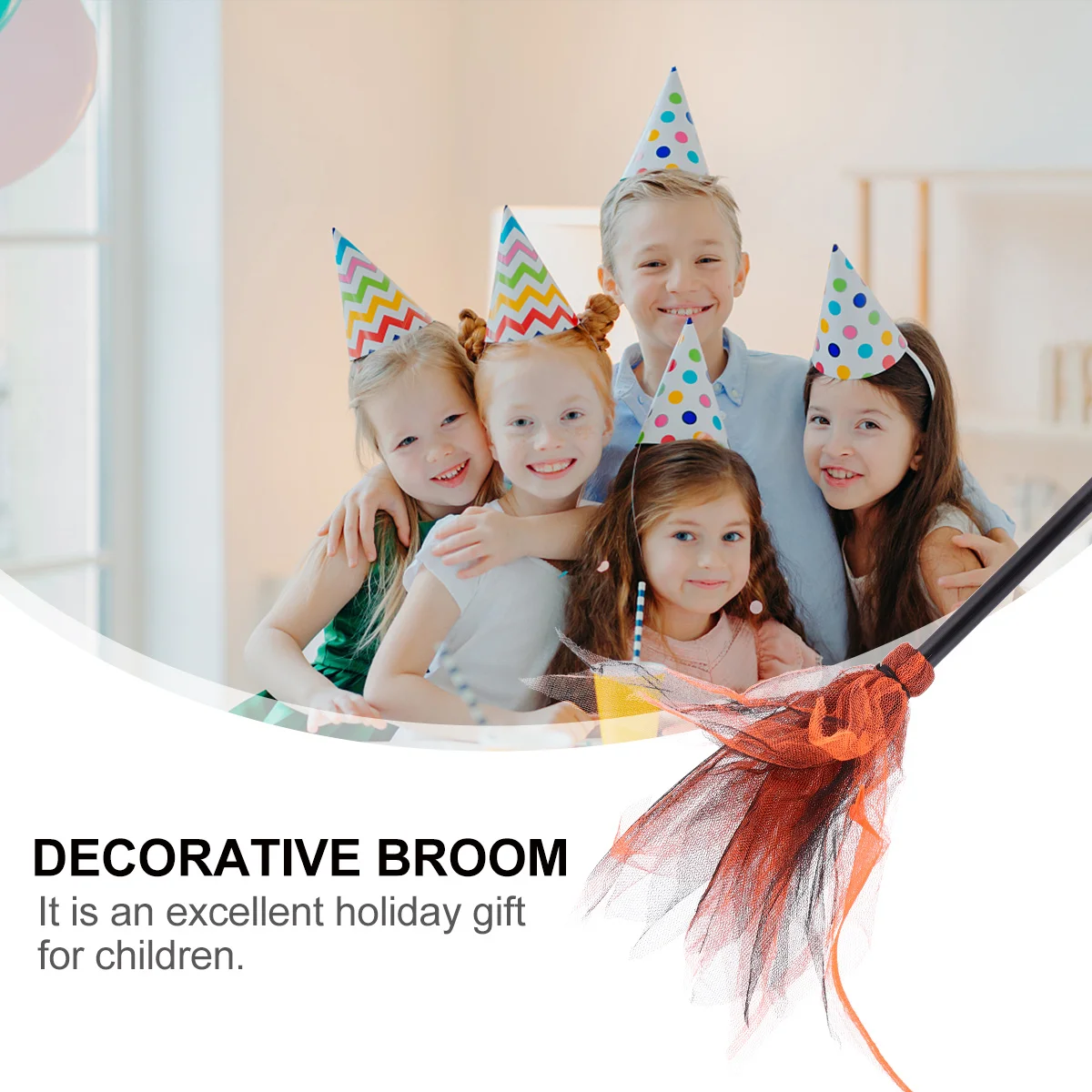 魔女ほうき 拡張可能なハロウィーンほうき小道具 子供用 大人用 コスチュームパーティーアクセサリー 魔法使いほうきの柄の装飾 ハロウィーン