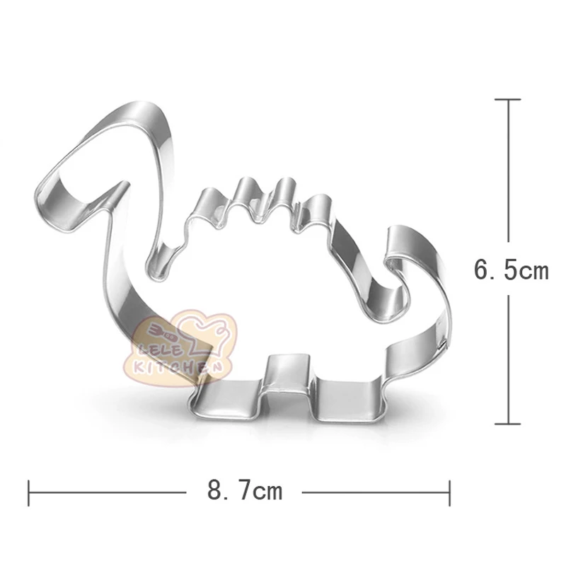 Stainless Steel Dinosaur Cookie Cutter Bread Mould Sugar Biscuit Press Stamp Embosser DIY Fondant Cake Mold Baking Sandwich Kids