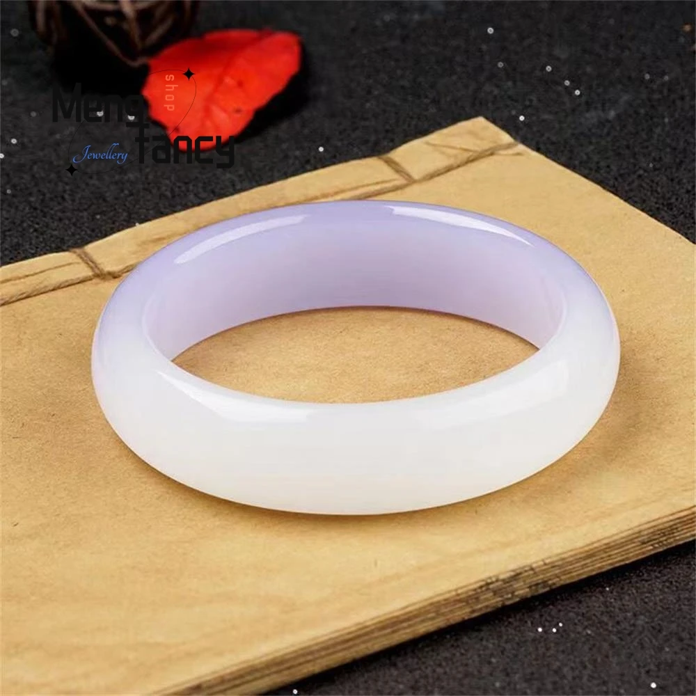 Natural Hetian Jade Light Pink Violet Bangle High-grade Exquisite Elegant Luxury Quality Fashion Jewelry Holiday Gift Souvenir