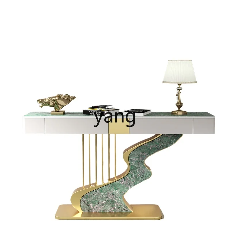 

Lmm light luxury piano type modern fashion simple wall art foyer semicircular decorative cabinet