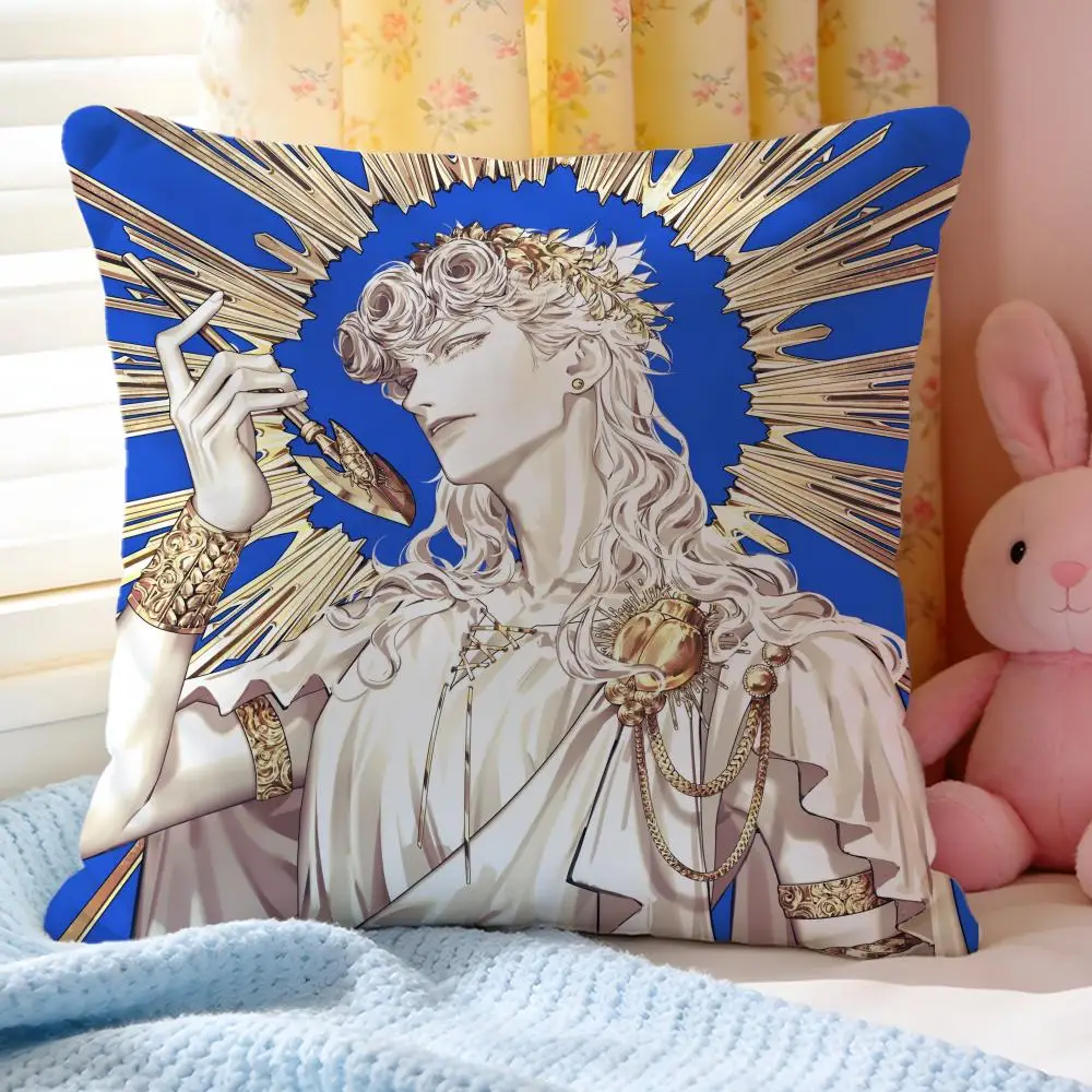 Anime J-JoJo Bizarre Adventure Pillow Case Soft Washable Short Plush Modern Decorative Cushion for Sofa Bed Office Car Living Ro