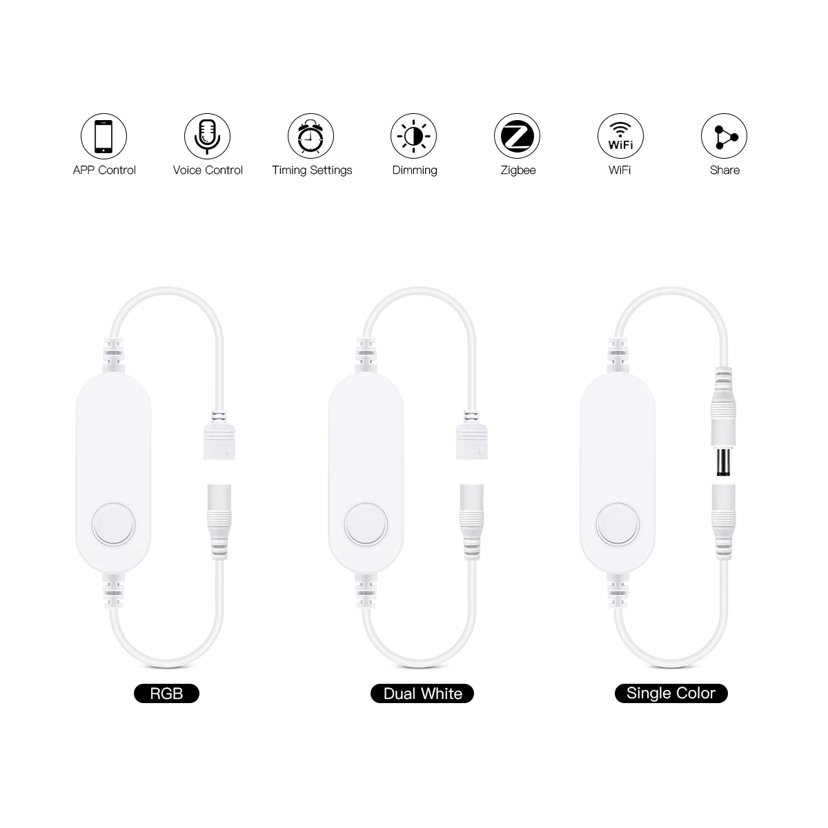 DC12V-24V Tuya Smart Zigbee kontroler LED współpracuje z Alexa Google Gateway Bridge SmartThings, jednokolorowa taśma LED RGB CCT