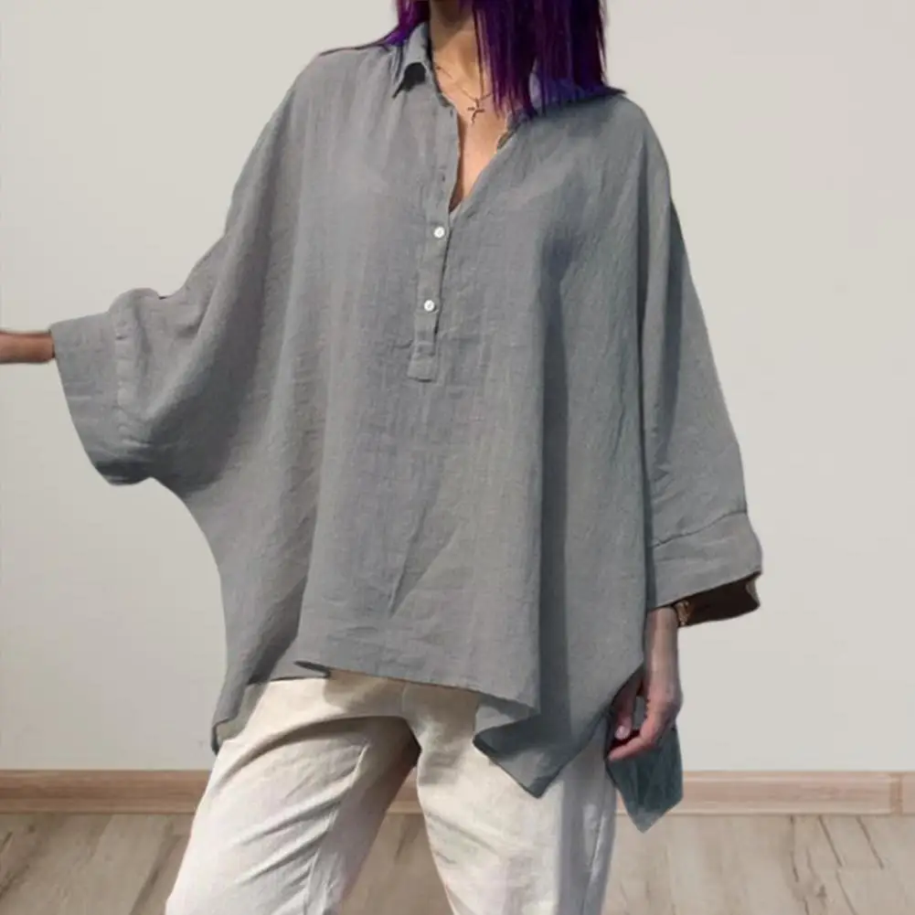 Lady Spring Blouse  Oversized   Women Top Long Sleeves Lady Spring Blouse