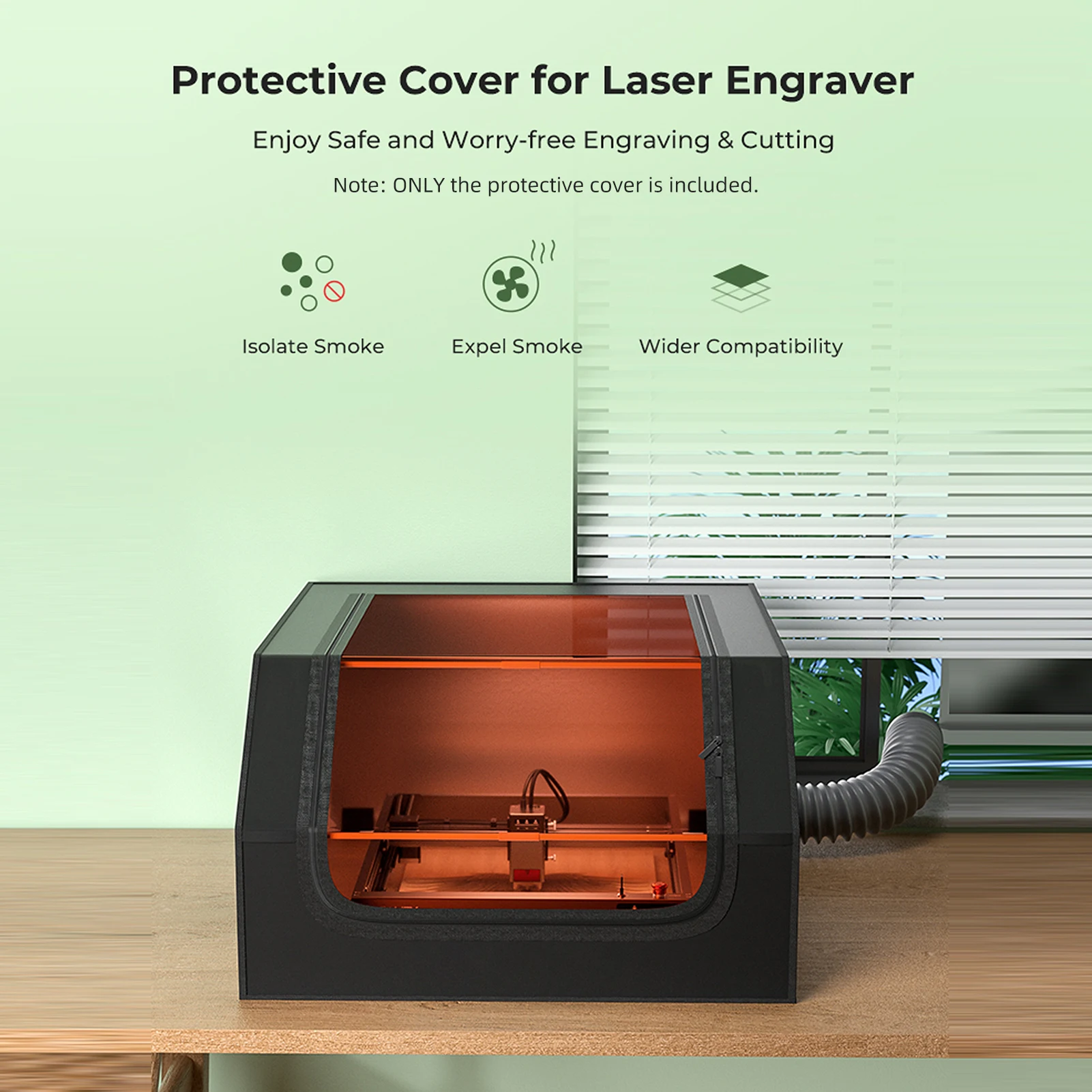 Creality Protective Cover Laser Engraver Enclosure with Vent Eye Protection Fireproof Dustproof Noise Reduction Laser Cutting En