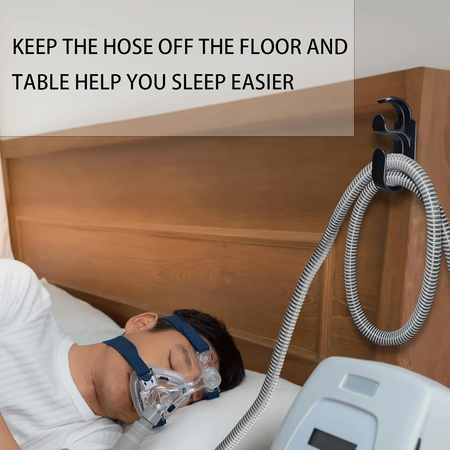 1/3PCS Anti Skid Adhesive Cpap Hose Hanger Tangle Free Bed Side Hook Stable Hose Headband Organizer Holder Better Sleep Practica