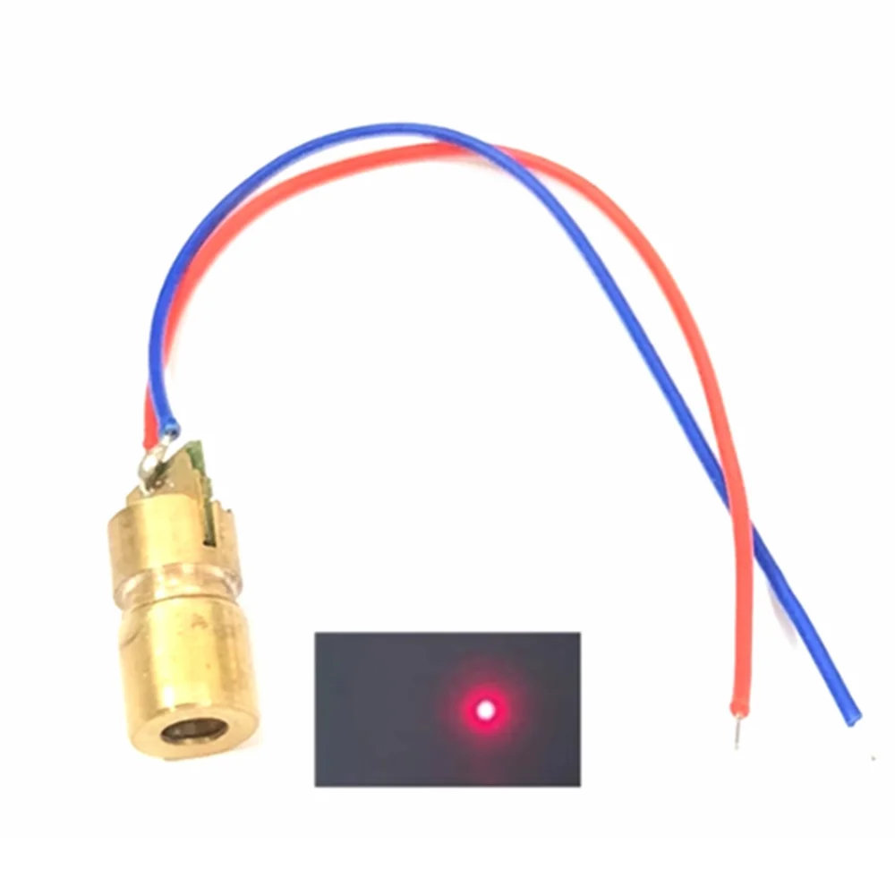 

Mini Laser Dot Diode Module Head Red 650nm 6mm 5V 5mW Diode Lasers