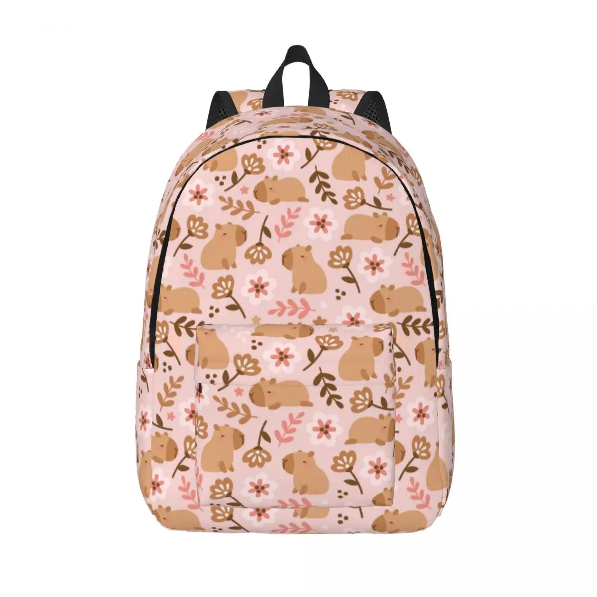 

Custom Animes Capybara Canvas Backpacks for Girls Boys Cartoon School College Travel Bags Women Men Bookbag Fits 15 Inch Laptop