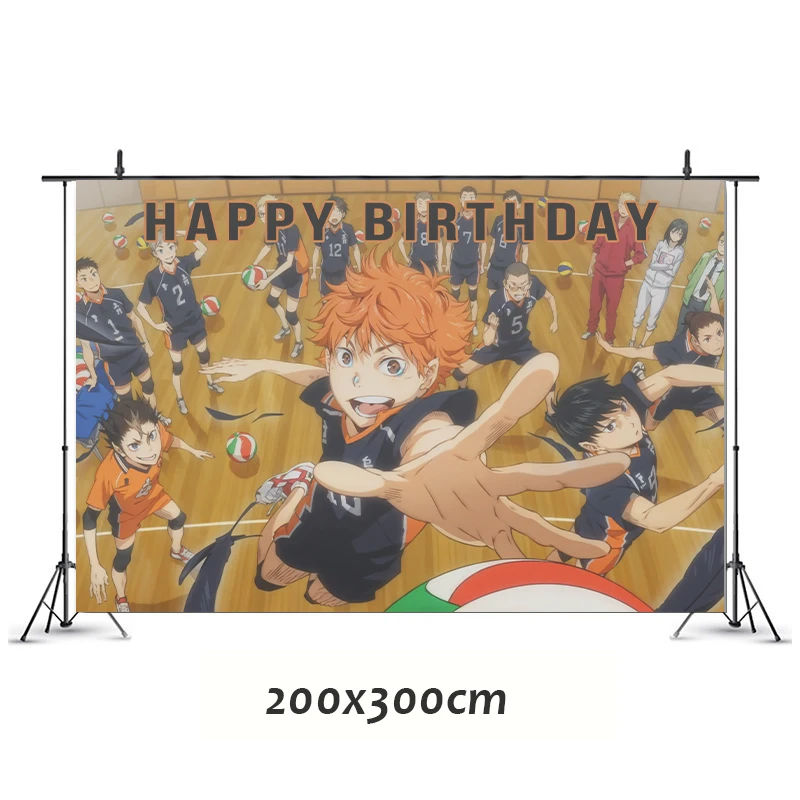 Haikyuu Birthday Party Decorations Anime Theme Supplys Banner Cups Plates Hinata Shoyo