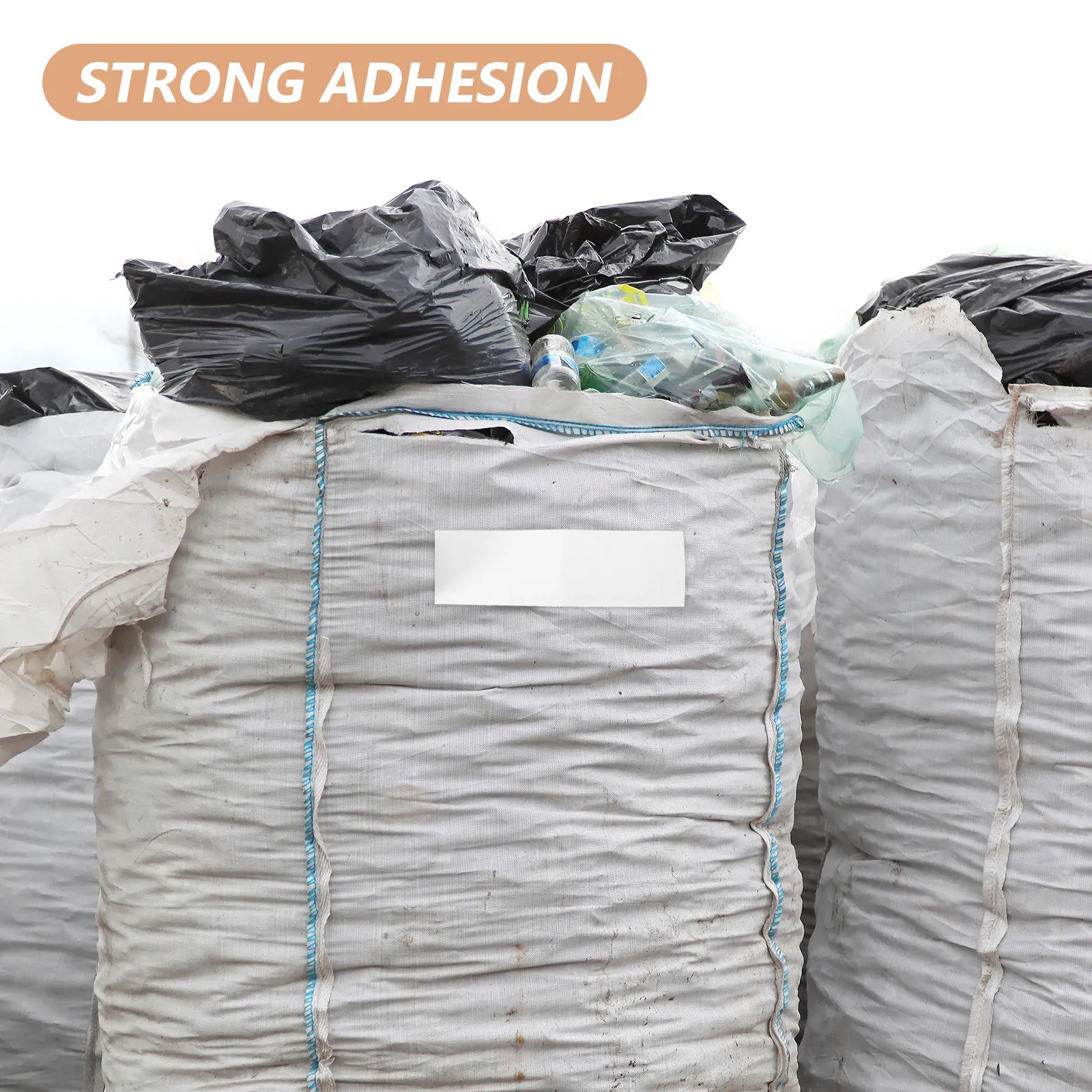 Ton Bag Repair Tape for Industrial Users to Protect Cargo from Moisture, 1 White Fabric Roll, 2000.00 cm x 10.00 cm