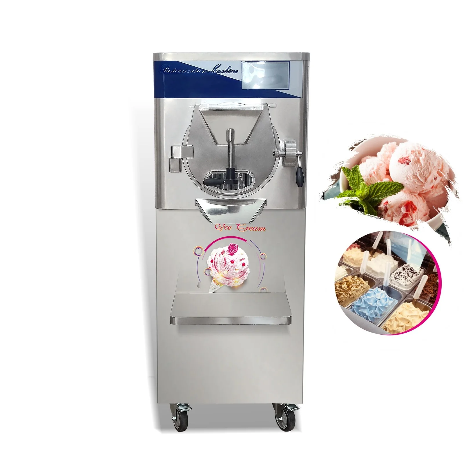 Sterke roestvrijstalen commerciële Italiaanse ijsmachine sorbet slush ijsmachine harde ijs gelato machine