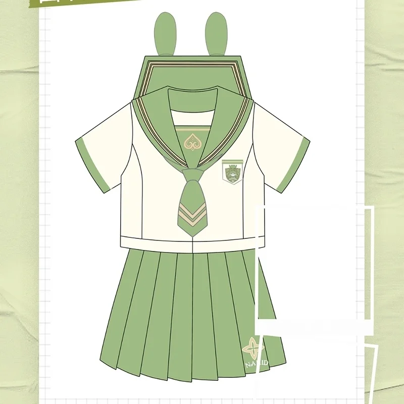 Original God around clothes Grass God sailor costume Nasida costume Academy girl student JK uniform set Day department