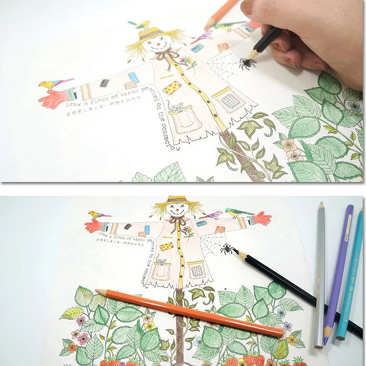 Secret Garden Coloring Book for Adults - English Version Anti-Stress Art Therapy with Floral & Nature Designs