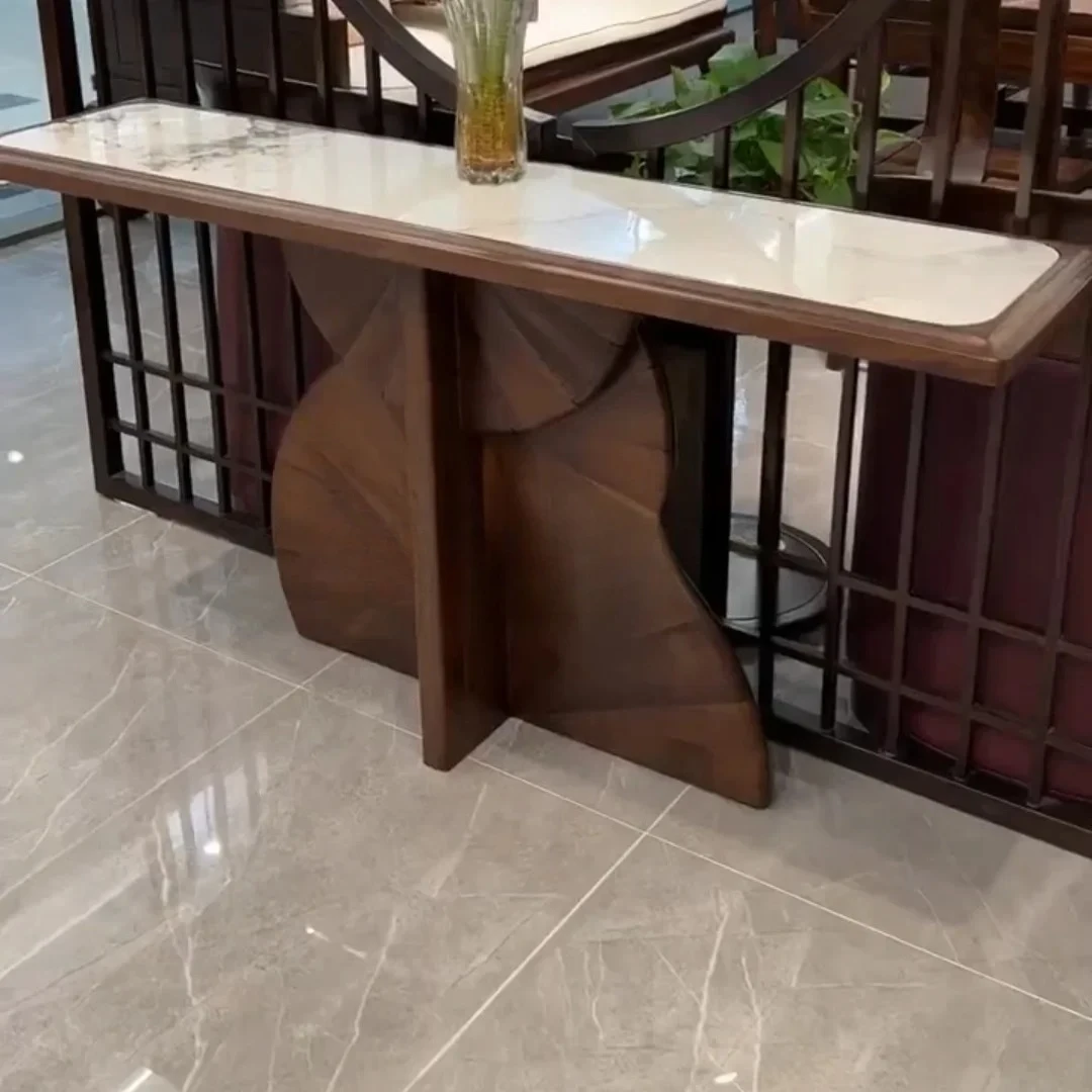 New Chinese ebony end view table entrance table modern simple style solid wood