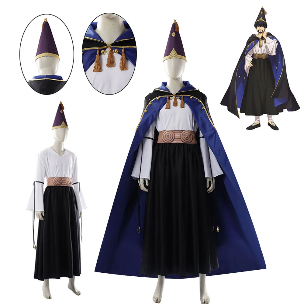 

Olruggio Cosplay Costume with Cloak Anime Atelier of Witch Hat/ Atelier of Tongari Boushi For Men Adult Halloween Festival Suit