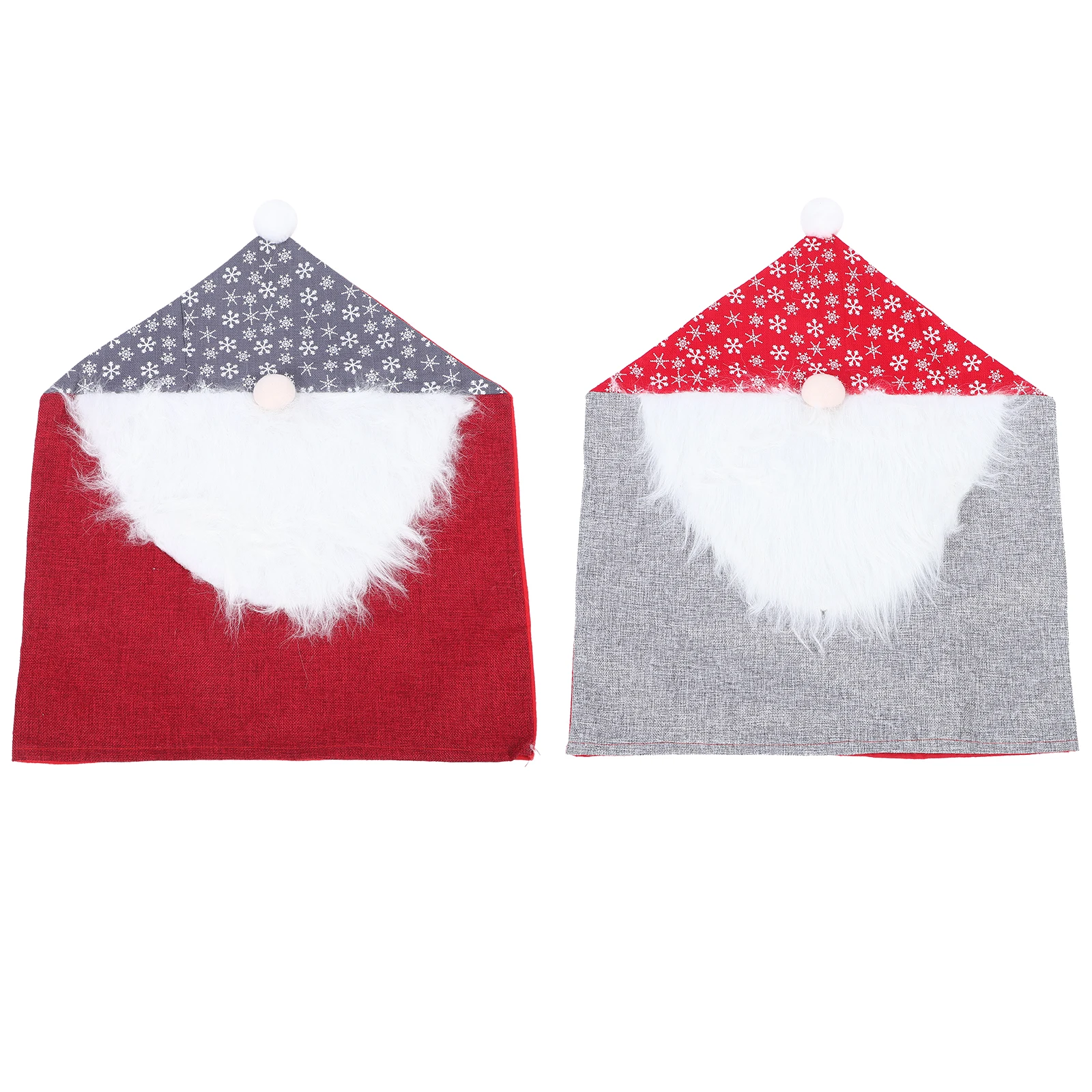 

Christmas Chair Cover Red Rudolph Non-Woven Fabric Household Seat Protector Comfortable Decorative Cover Creative Santa Chair