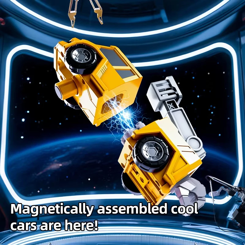 Modelo de quebra-cabeça de robô de carro magnético de brinquedo transformável infantil