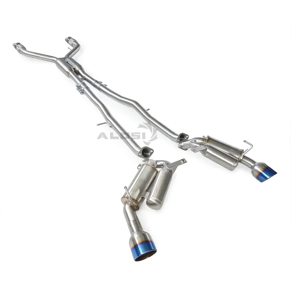 Racing Performance Cat-back Exhaust Pipe for Infiniti G35 COUPE 3.5 2003-2007 Stainless Steel Exhaust Pipe with Two Blue Tips