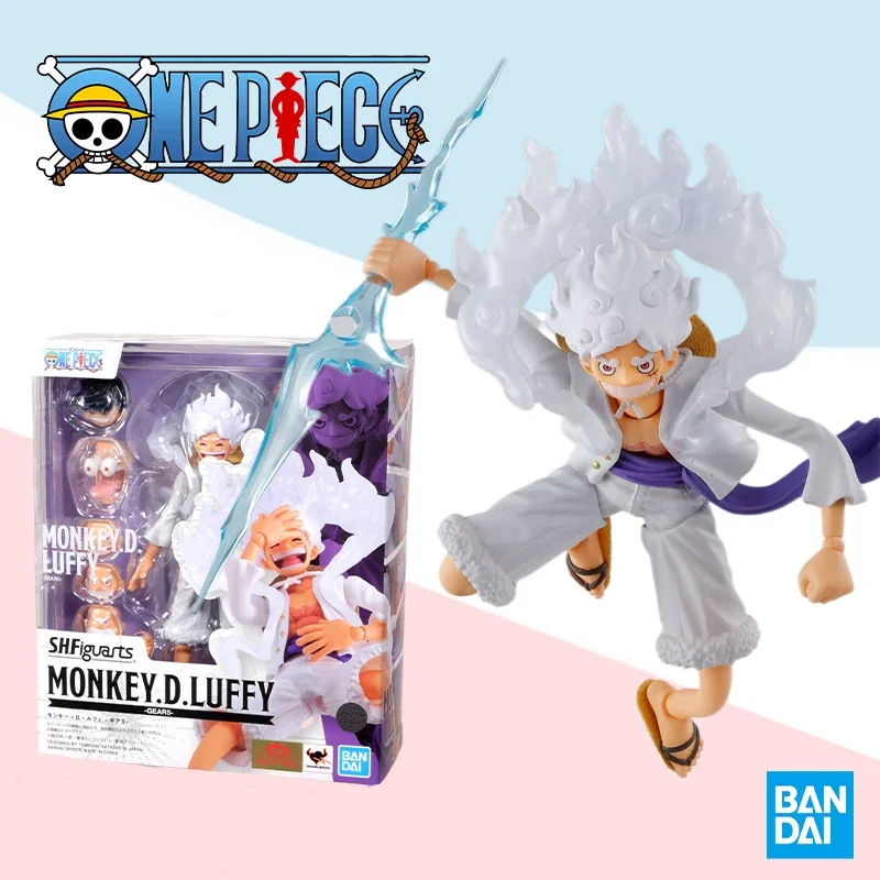 Bandai origianl box S.H.Figuarts SHF ONE PIECE MONKEY D LUFFY GEAR5 full Action Anime model kit finished toy gift for kids