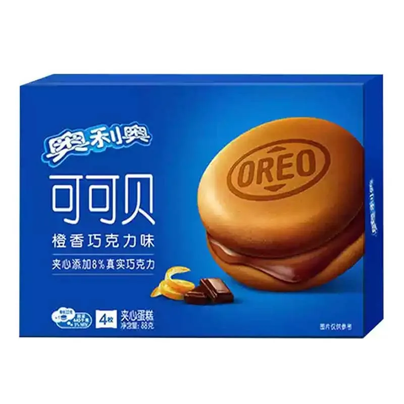 Oreo Kakaokuchen, Orangenschokoladengeschmack, 4 Stück, 3,11 Unzen (88 g) x 2 Packungen (je Packung enthält 4 Packungen)