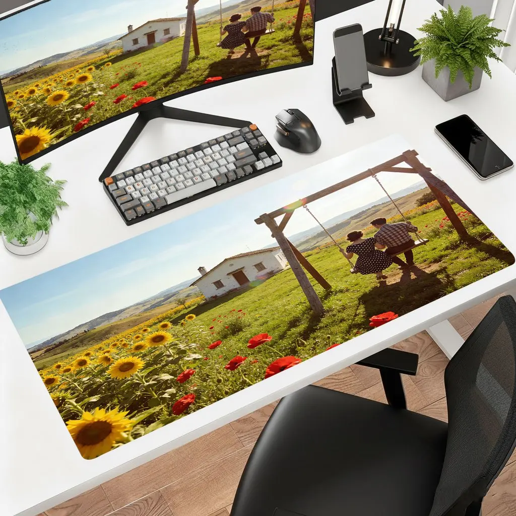 Brand Iron Art Mouse Pad Romantic Couple Swing Desk Mat Ultra-HD Printing Office Laptop Gaming Desktop Thick Dynamic Art