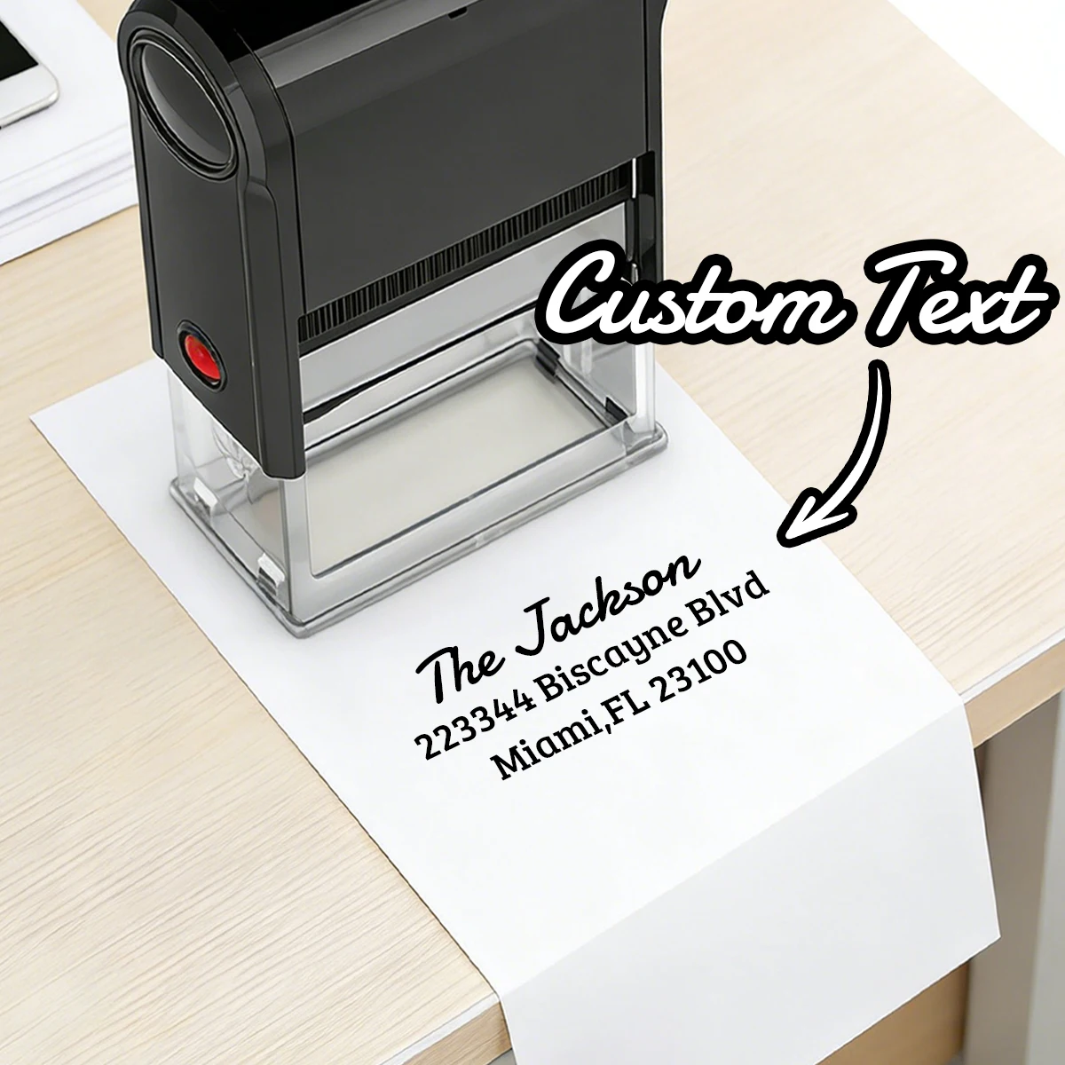 Custom Address Stamp, Return Address Stamps Self Inking Personalized, Customizable Business Stamp, Black Ink Colors, Stamper