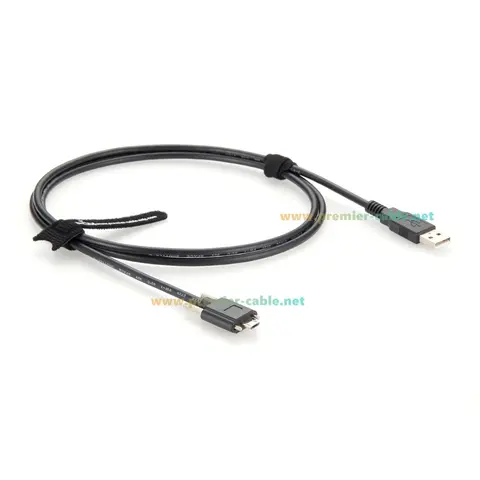패널 마운트 USB 2.0 A형(수) – 마이크로 USB 케이블(잠금 나사 포함) 산업용 카메라 하드 디스크용 USB 충전 및 데이터 케이블