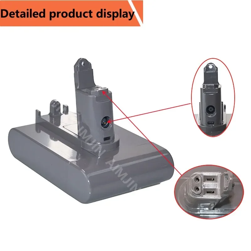 다이슨용 리튬 이온 진공 교체 배터리, 다이슨 DC35, DC45, DC31, DC34, DC44, DC31 동물용, 22.2V, 4800mAh, 6800mAh, 9800mAh