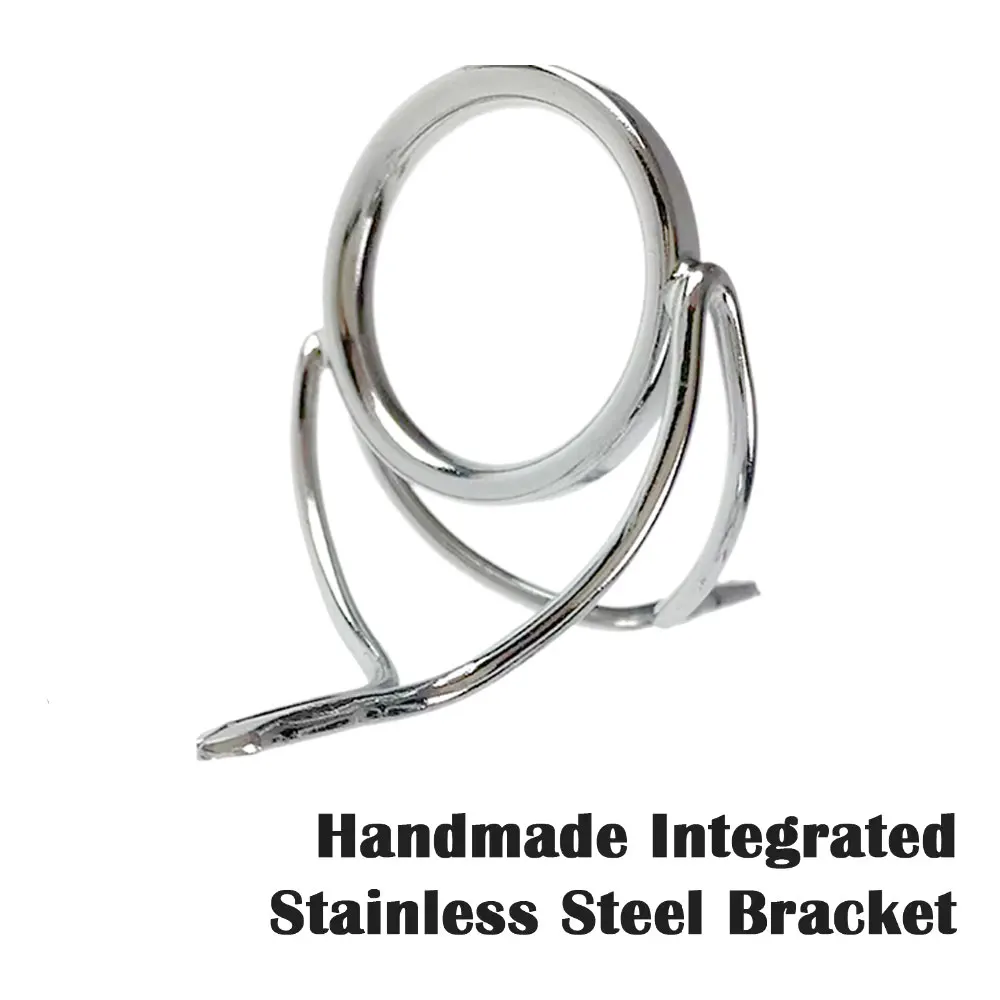 12Pcs Spinning Fishing Rod Guides Silver Integrated All Stainless Steel Saltwater Sea Bait Casting Rod Guide Repair Kit