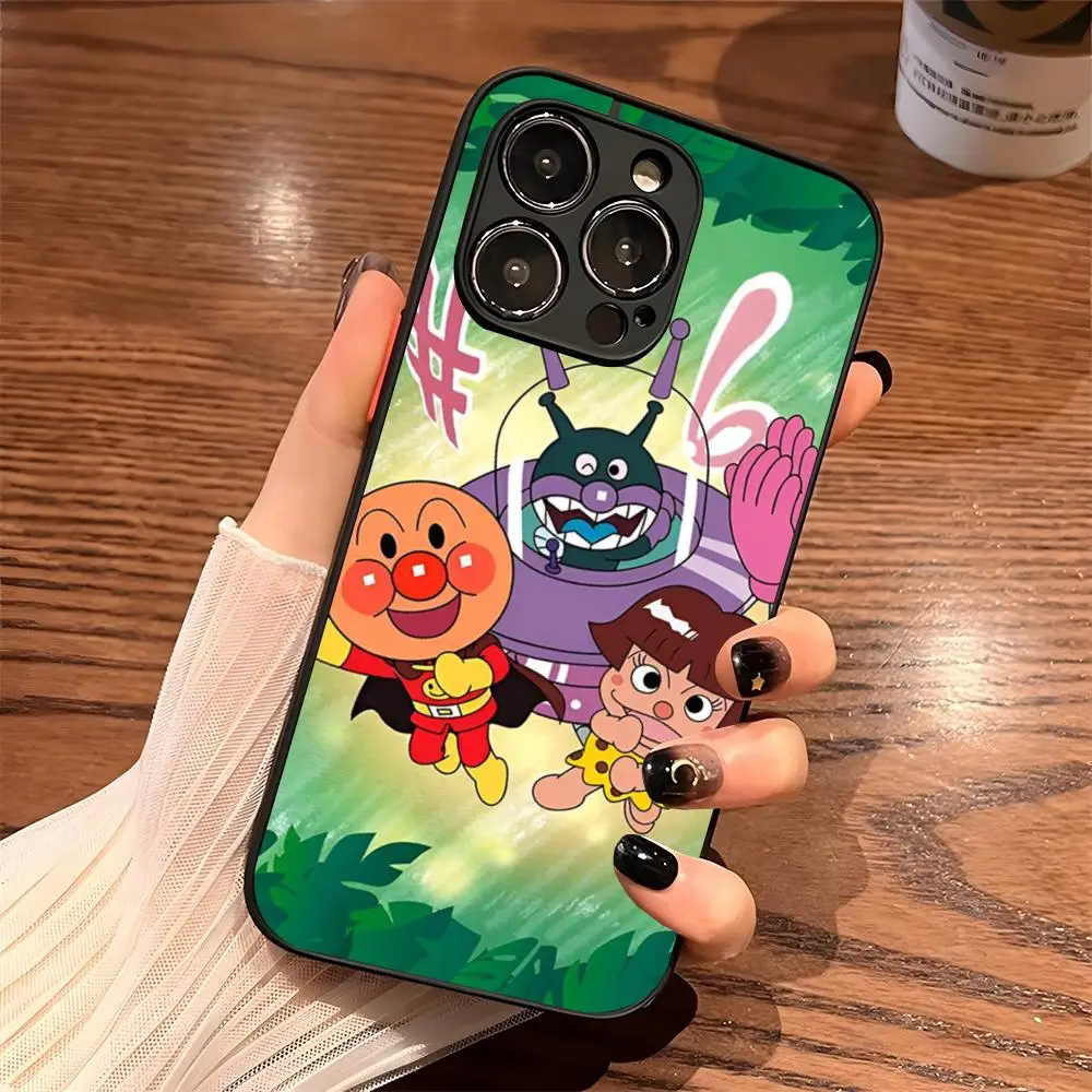 

Fashion AnpanmanS Bread Phone Case for iPhone 13 16ProMax 15 14 11 12 Pro Max Mini Plus SE2020 XS Max Matte Black Cover