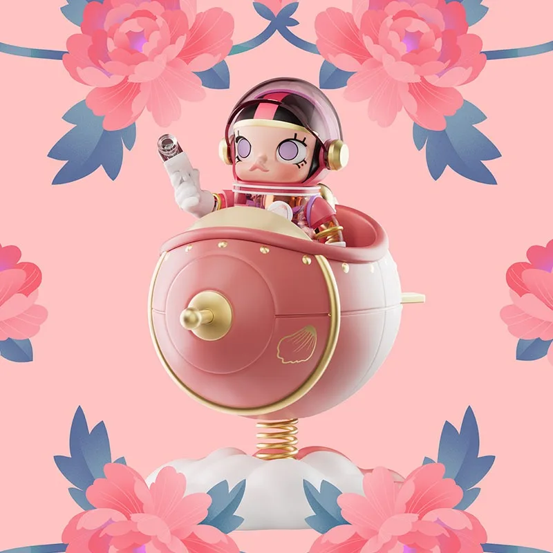 POPMART Original MEGA SPACE MOLLY 100% Blooming Series Cute