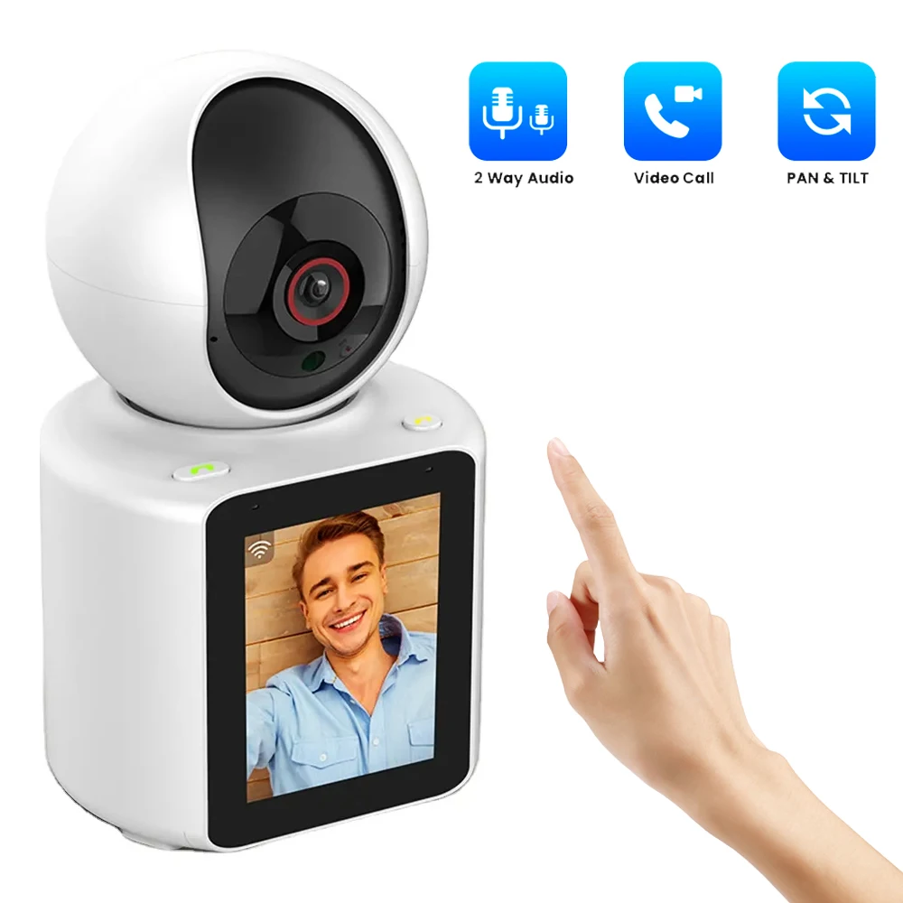 Home Smart Camera Wireless WiFi Human Tracking IP Cloud 360 PTZ Baby Monitor 2.8 Inc IPS Elderly Safety Video Call Camera Phone