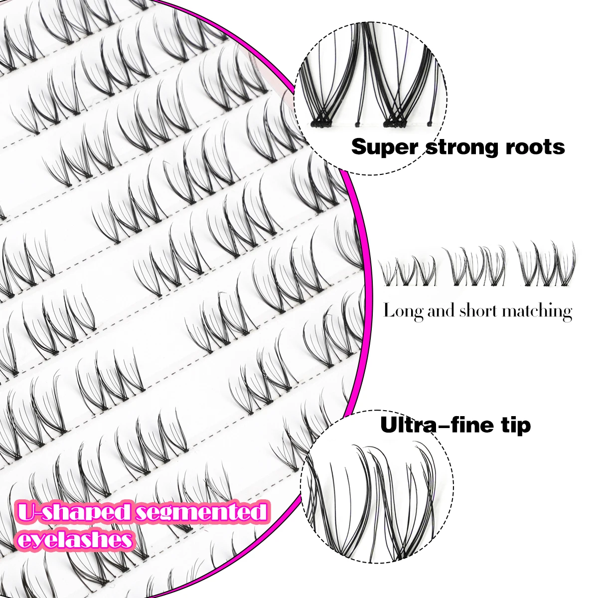 Individual Lashes 3/10 Rows Natural Eyelash Extension 7-9mm DIY Mixed False Eyelashes Grafting Eyelash Professional Makeup Tools