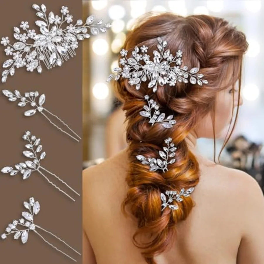 

Wedding Hair Accessories: Bridal Headpiece With Hair Pcs for Brides