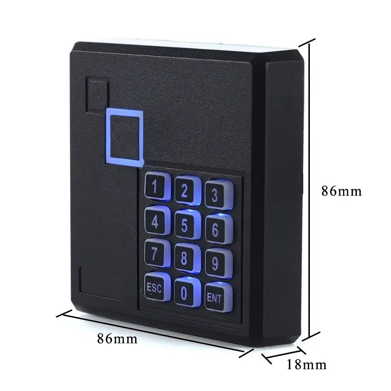 Waterproof Proximity ID Card Reader Door Access Control RFID Keypad Wiegand 26/34