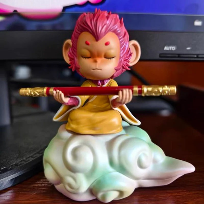 New Great Sage Equal To Heaven Sun Wukong Colorful Cloud Figures Retro Office Desktop Decoration Home Ornament Spirit Monkey Toy