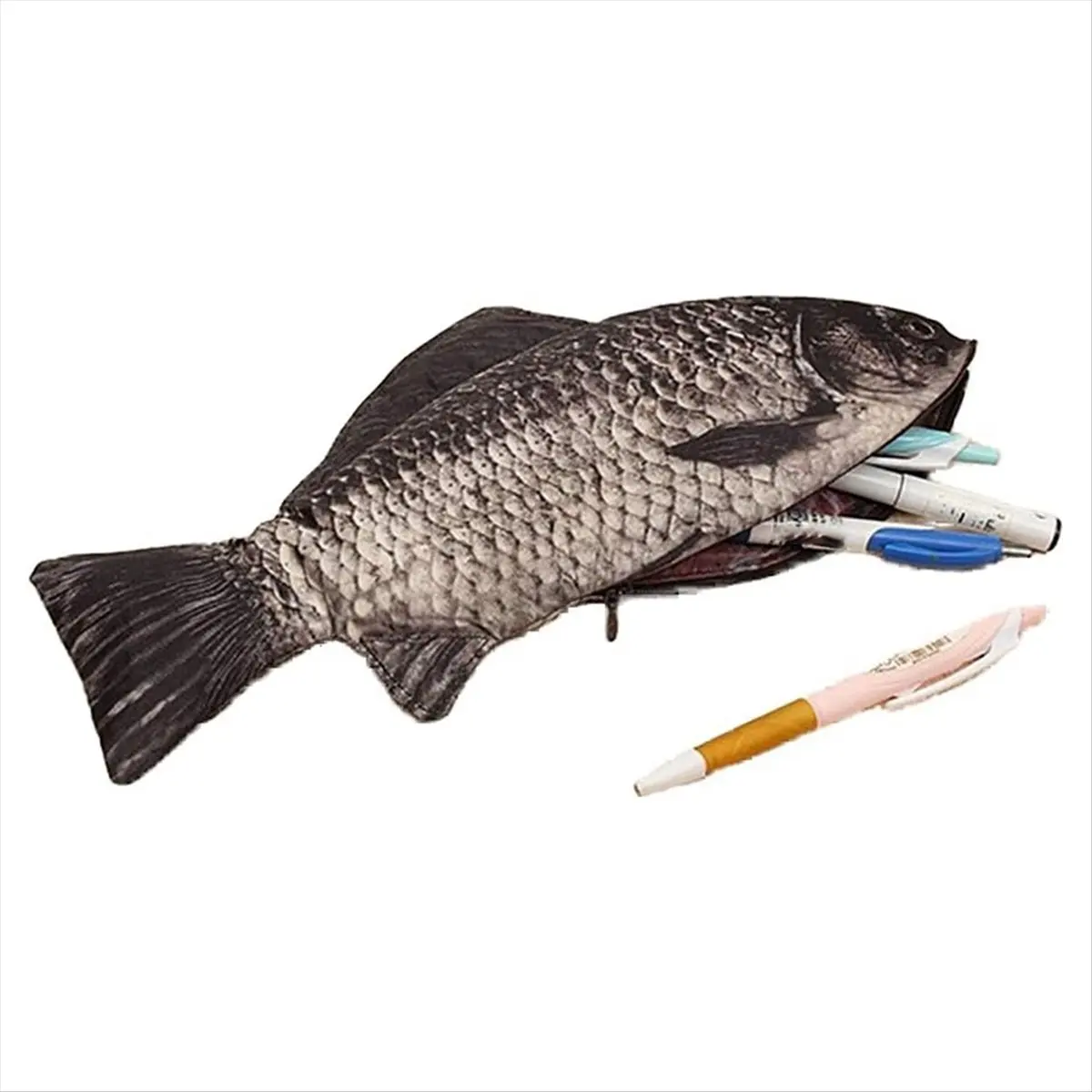 Suitable Fish Shaped Pencil Case Novelty Fish Pen Bag Funny Pencil Case Creative Fish Pen Bag