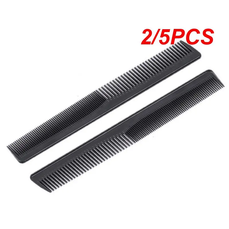 5 Pieces Fine Cutting Wide Tooth Hair Barber Carbon Fiber Salon Hairdressing Comb Heat Resistant Styling Grooming Comb