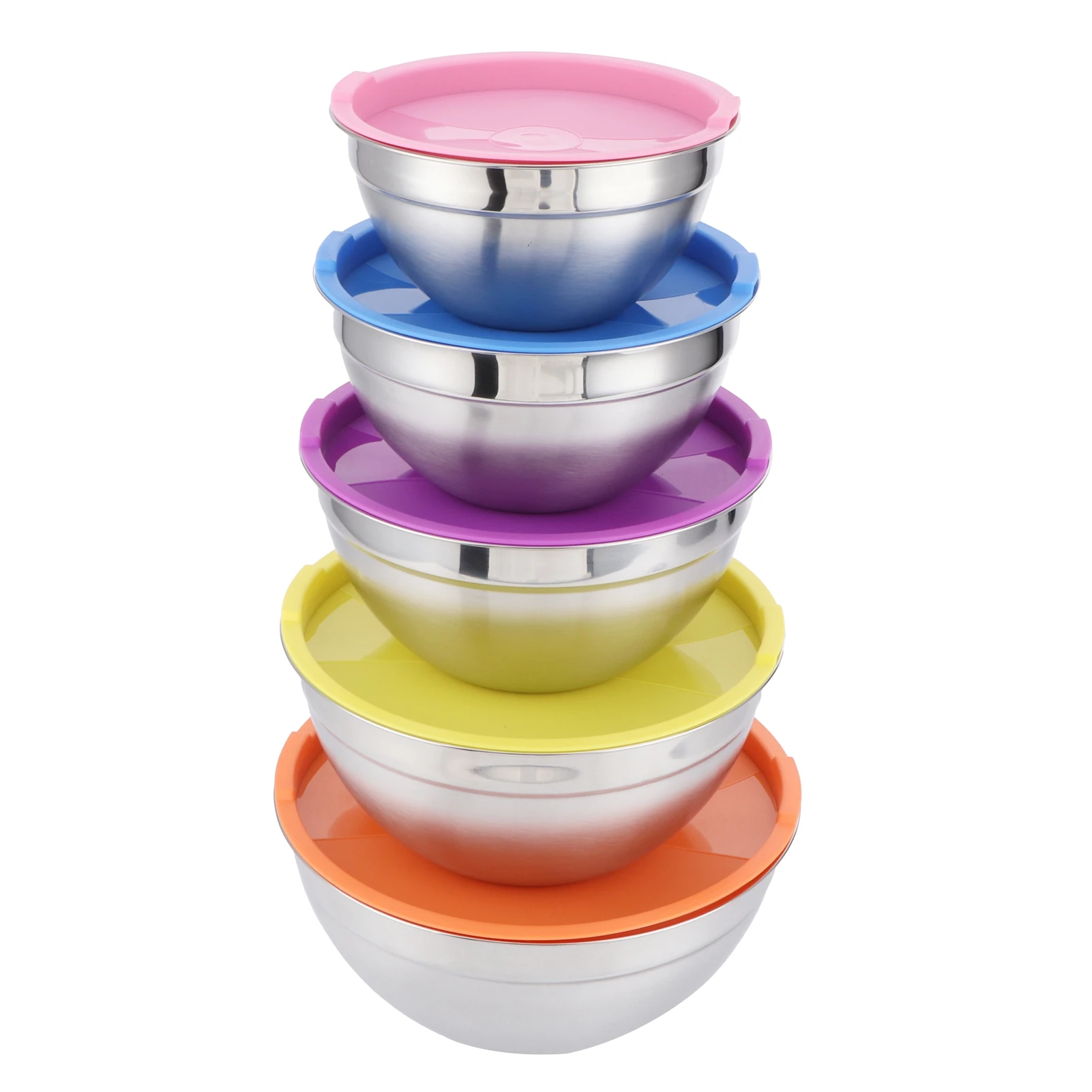 

Clearance Deal 5pcs/set Stainless Steel Mixing Bowl Food Storage Preservation Box with Lids Cookware for Home Kitchen Supplies