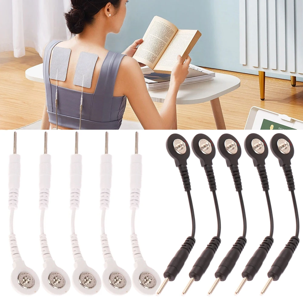 Câbles de connexion pour électrodes, 2 à 20 pièces, connecteur mâle à pression de 2.0mm, 3.5mm pour appareil de massage TENS/EMS