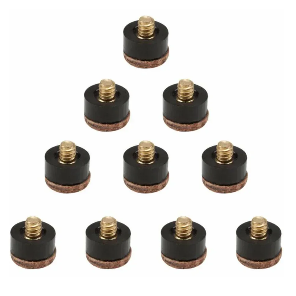 5/10Pcs Pool Cue Screw In Cue Tips Snooker Pool Billards Tip Head Replacement 10mm/11mm/12mm/13mm Suitable For Snooker Cue Parts