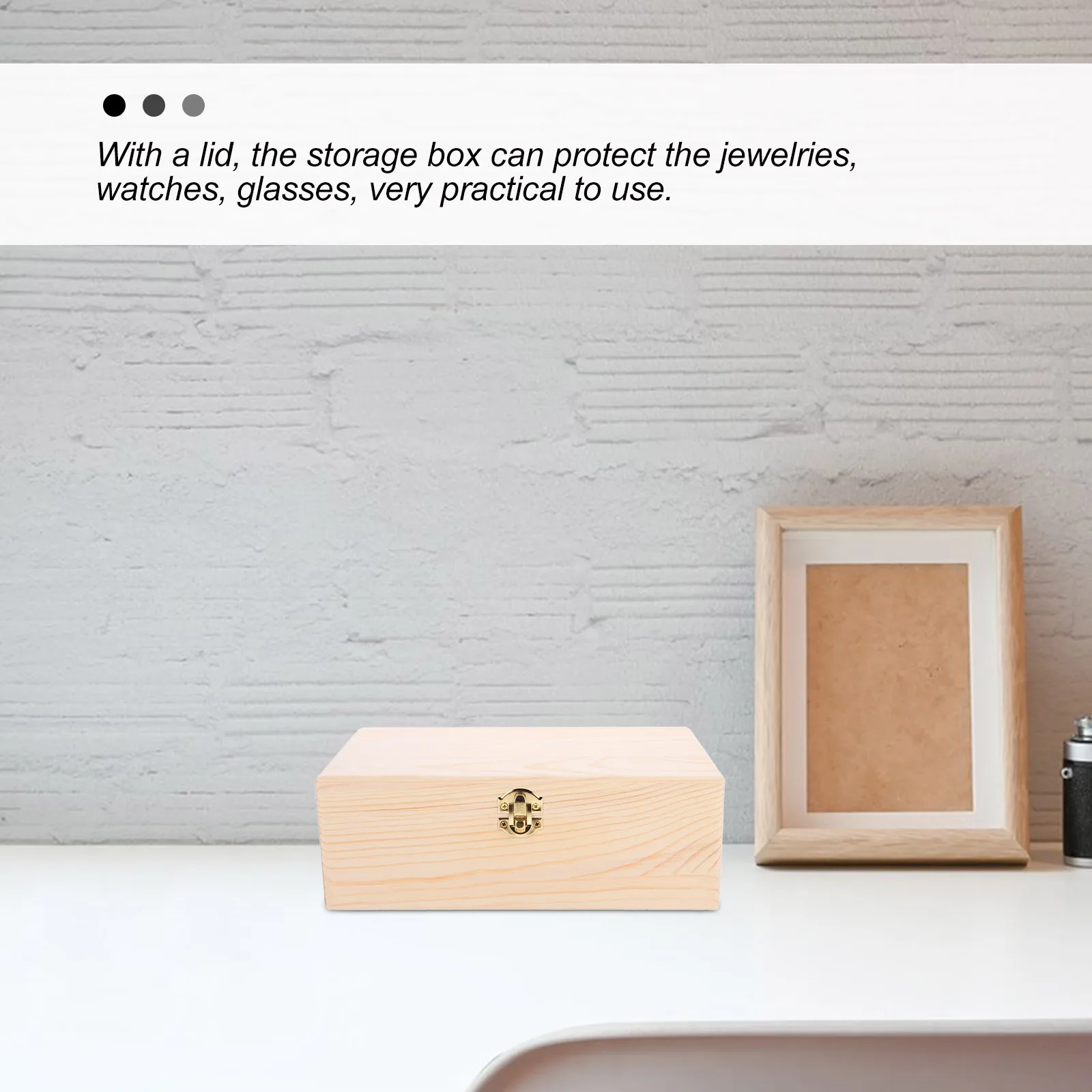 

Pine Wood Gift Box Wooden Storage Box With Lid For Jewelry Watches Crafts Keepsakes Organizer Sundries Storage Container