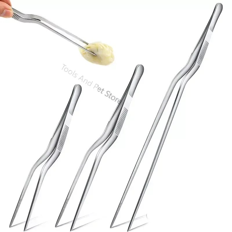 

Kitchen Tweezer Utensil BBQ Tweezer Food Clip Kitchen Bar Chief Tong Stainless Steel Portable for Picnic Barbecue Cooking