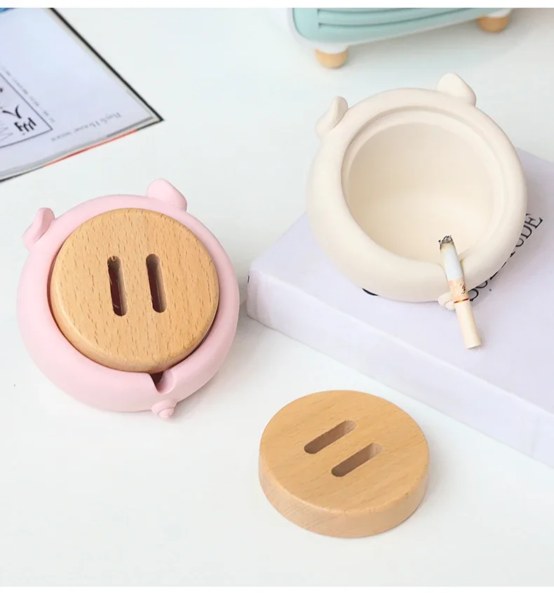 

Resin Portable Ashtray Gift for Boyfriend Living Room Table Accessories Outdoor Smokeless Ashtrays Holder Home Decor
