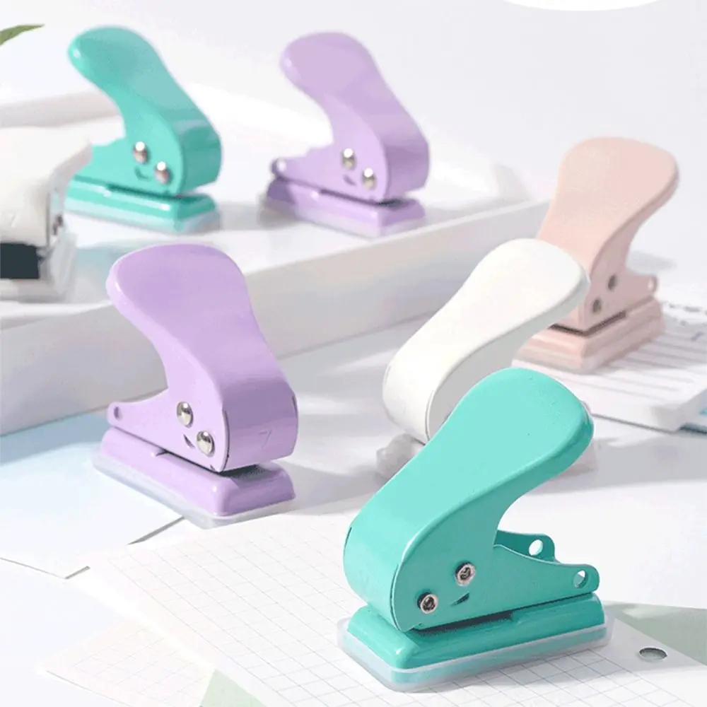 Multifunctional Mini Paper Punch Single Hole DIY Scrapbooking Hole Puncher Handheld Loose-leaf Hole Puncher School Office