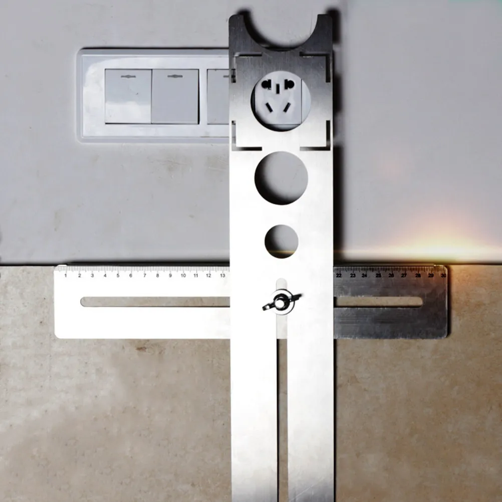 Stainless Steel Tile Opener Locator Universal Drilling Tool Silver for Water Electricity Positioning Interior Decorate Plumber