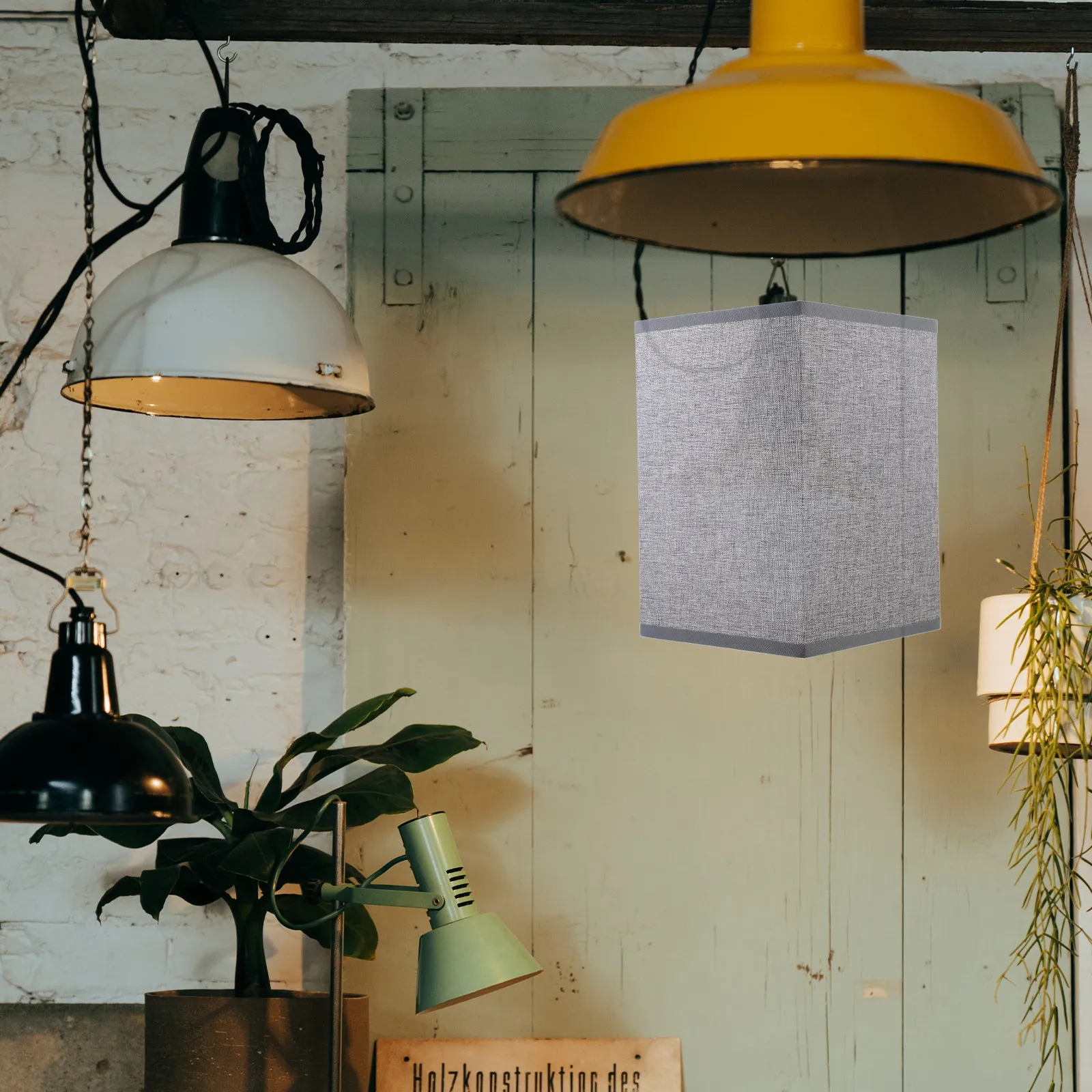 

Rectangular Linen Lamp Shade for Floor Table Desk Bedside Light Cover Modern Simple Style Soft Warm Lighting Home Decorative