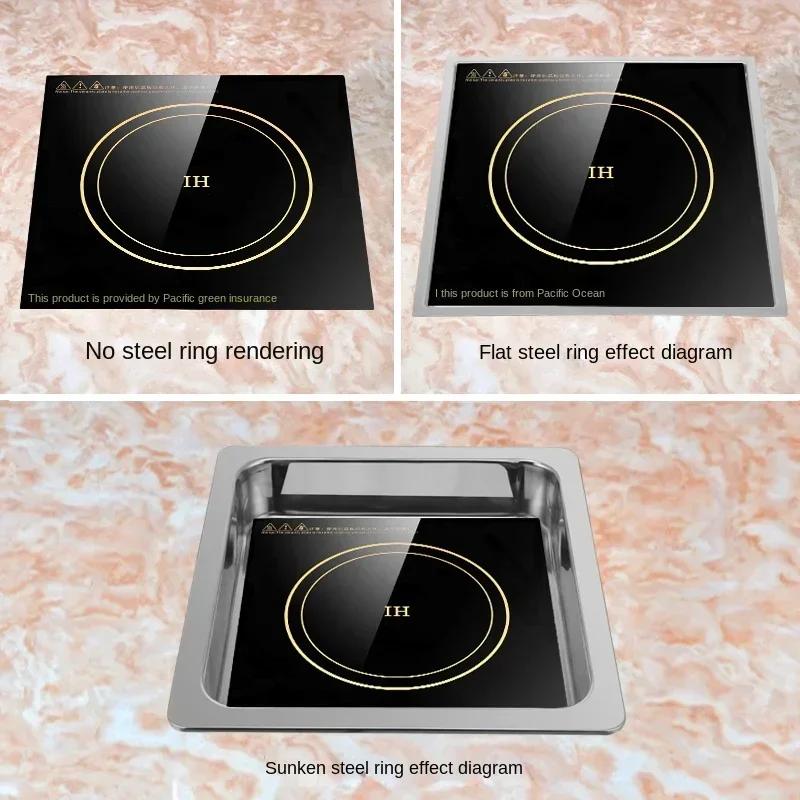 220V High Power Square Commercial Induction Cooker Built-in Hob for Hot Pot Restaurant 2000W/3000W