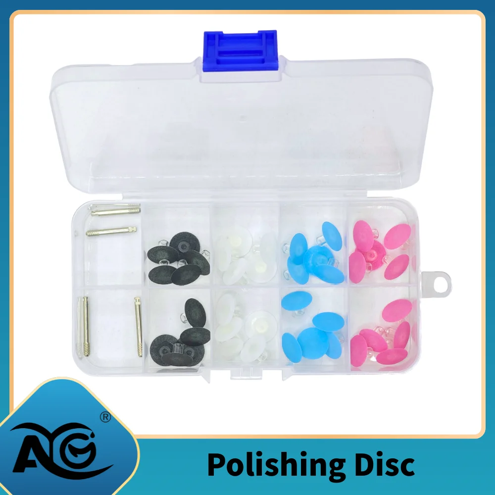 

AG 40pcs Dental Polishing Stem discs Composite Finishing Disc + 4pcs Mandrel Disc Teeth Whitening Material Dentistry Polisher