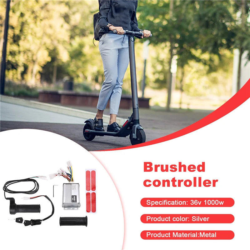 2025 Trend36v 1000W Electric Scooter Brush Controller +Throttle+Accelerator+Lock Kit For Electric Bike/Electric Scooter