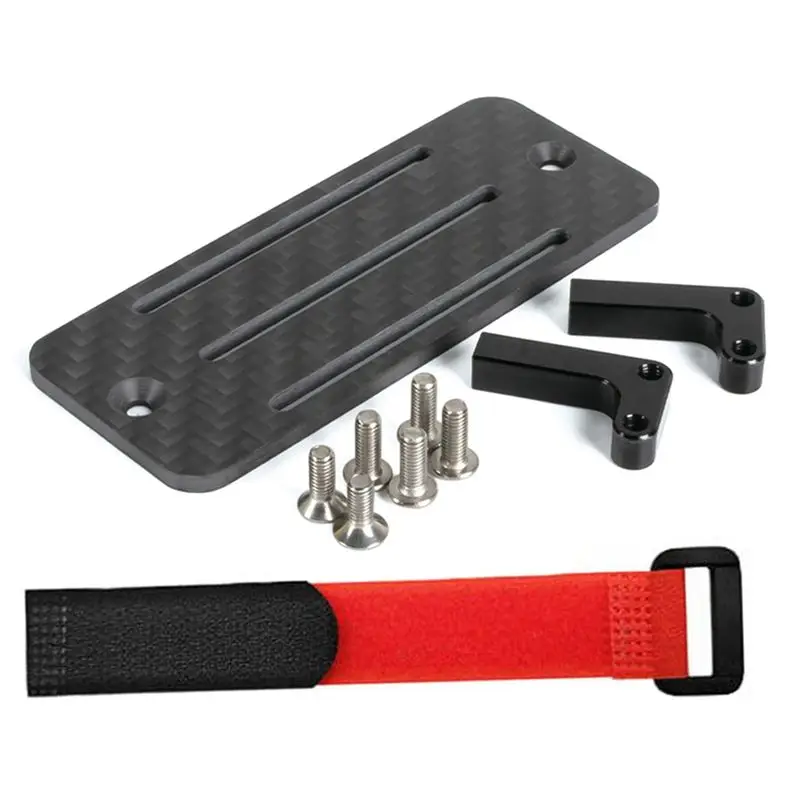 【STOCK】Carbon Fiber Battery Tray ESC Receiver Mount for SCX10 Capra 1/10 RC Car LCG Chassis Lower Center of Rails